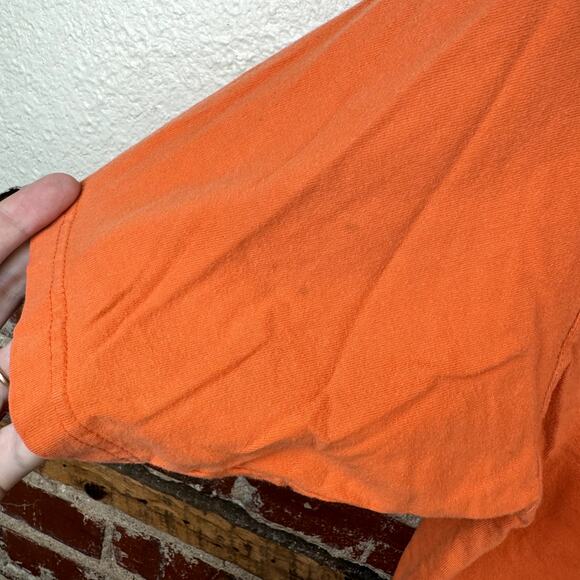 Vintage Paco Shirt Size XL Orange Short Sleeve Spellout Logo Sportswear 90s - Picture 5 of 10